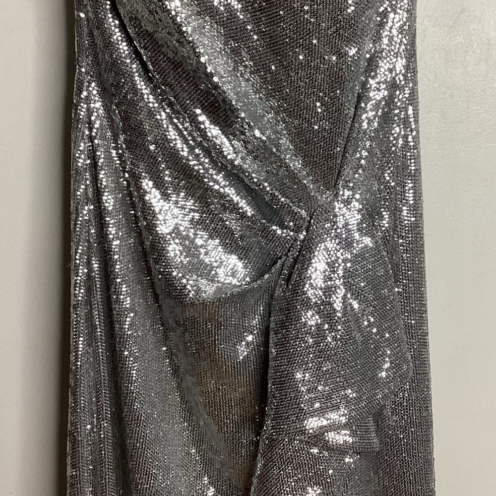 Rachel Zoe Silver Sequin Krista Dress M - Picture 3 of 11
